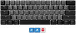 Sharkoon SKILLER SAC20 S4, keycap (black, 62 pieces, ANSI layout (US), for SKILLER SGK50 S4)