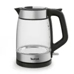 Tefal Glass Kettle KI605830 electric kettle 1.7 L 2200 W Black, Silver, Transparent