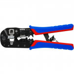 KNIPEX crimping pliers 97 51 13 for Western plugs (blue/red, for RJ-45 plugs)