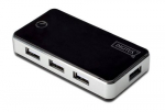 HUB 7-port USB2.0, incl. power supply, black
