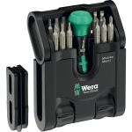 Wera Tool-Check Modular Micro 1, bit set black/green, 21-piece, including Kraftform Micro 4mm hand holder