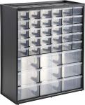 Stanley small parts magazine 1-93-981, tool box (black/transparent, 39 drawers)