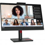 Lenovo ThinkVision T24mv-30, LED monitor - 23.8 - black, Full HD, IPS, HDMI, DisplayPort, USB-C, Pivot, webcam