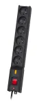 LESTAR LX 610 G-A, &uuml;lepingekaitse, 1,5 m, must, 6 vahelduvvoolu pistikupesa(t) 230 V