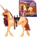 Spinmaster Unicorn Academy - Unicorn Cinder (28 cm tall, with real mane and tail, removable bridle, saddle and brush)