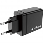 Verbatim charger 30W, 1x USB-C, 3x USB-A (black, PD 3.0, QC 3.0)