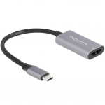 DeLOCK USB adapter, USB-C male > HDMI female 4K 60hz grey, 15cm, HDR and HDCP