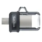 SanDisk Ultra Dual m3.0 USB m&auml;lupulk 32 GB USB Type-A / Micro-USB 3.2 Gen 1 (3.1 Gen 1) must, h&otilde;bedane, l&auml;bipaistev