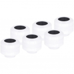 Alphacool Eiszapfen PRO 13mm HardTube screw-on nozzle G1/4 - White (white/black, set of 6)