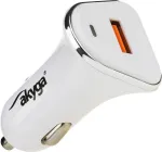 Akyga AK-CH-07 car charger 12V USB 3000mA white Quick Charge 3.0