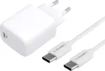 Ładowarka sieciowa GoGEN ACHPD120CW 1x USB-C PD 20W + kabel USB 1m biała