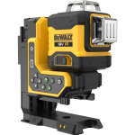 Dewalt battery-powered multi-line laser 3x360&deg; DCLE34035B, 18 volts, with remote control (black/yellow, with green laser lines, without battery and charger)