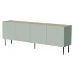 Cama FELLINI kummut 200x40x70 oliivroheline + &otilde;litatud tamme pealispind