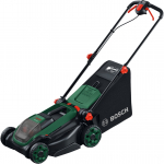 Bosch Powertools cordless lawnmower Rotak18V2-38, 36 volts (2x18V) (green/black, 2x Li-ion battery 4.0Ah, POWER FOR ALL ALLIANCE)