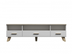 Cama RTV alus LOTTA 180cm valge + Sonoma tamm