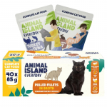 ANIMAL ISLAND Everyday Fillets in broth Turkey with tuna and Veal with rabbit Box - wet cat food - 40x85g