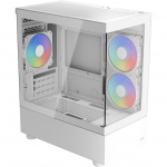 Aerocool Viewport Mini-G-WT-v4 ARGB, Tower Case White, Tempered Glass x 2