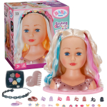 ZAPF Creation BABY born styling head rainbow, make-up and hairdressing head