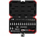Gedore Red socket wrench set 1/4 SW4-13mm 33 pieces - 3300051