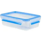 Emsa CLIP & CLOSE food storage container 0.8 liters (transparent/blue, rectangular, classic format)