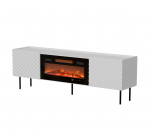 Cama LUCCA telekapp 180x40x59 valge + must kamin