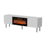 Cama LUCCA telekapp 180x40x59 valge + must kamin