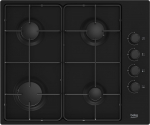 Beko HIBG64120SB pliidiplaat must sisseehitatud 60 cm gaas 4 tsoon(id)
