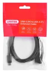 Kaabliadapter Unitek (C476BK-1M) USB-C (M) - USB-A (F) 10Gbps 60 W