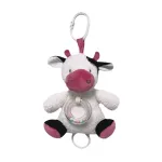 Cow music box white-claret 18 cm