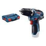 Bosch cordless drill GSR 12V-35 Solo Professional, 12V (blue / black, without battery and charger, L-BOXX)