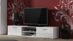 Cama TV-alus SOHO 180 valge/valge l&auml;ikega