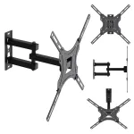 Maclean TV Mount / Bracket, max VESA 400x400, 32-55", up to 25 kg, black, tilt adjustment 0&deg;&ndash;-15&deg; and swivel adjustment +90&deg;&ndash;-90&deg;, MC-190