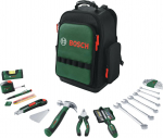 Bosch Powertools tool backpack set, 60 pieces (black/green, with tool backpack)