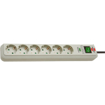 Brennenstuhl Eco-Line socket strip 6-way (light grey, 1.5 meters, 13,500A overvoltage protection)
