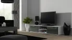 Cama TV-alus SOHO 180 valge/hall l&auml;ikega