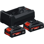 Bosch Powertools EXPERT starter set 2x EXBA 18V-40 + dual-voltage charger GAL 12V/18V-80 (black, 2x Li-ion battery 4Ah, AMPShare Alliance)
