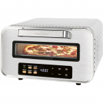 ProfiCook PC-PO 1323 stainless steel pizza oven (brushed finish), up to 2,100 watts, for pizzas ? 31.5cm, incl. pizza peel