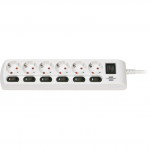 Brennenstuhl socket strip 6-way 2m white - H05VVF 3G1.5