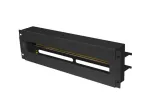 Voltage distribution panel 3U 19 inches with DIN ts-35 rail, black