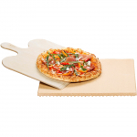 Rommelsbacher Pizza Stone / Bread Baking Stone Set PS 16 beige, 35 x 35 cm, with wooden shovel