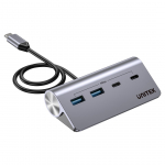UNITEK ALUMIINIUM USB-C JAOTURI 2X USB-A 2X USB-C 5GBPS