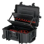 KNIPEX tool case "Robust45 Move" 00 21 37 LE, tool box black, dust and waterproof, suitable for flight