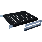 Digitus shelf for 483 mm (19") cabinets, 600 mm deep, black, 1 height unit