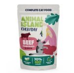 ANIMAL ISLAND Everyday Beef pulled fillets in broth - wet cat food - 85g