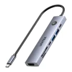 UNITEK HUB USB-C PD 100W HDMI 2.0 koos sisse/v&auml;lja l&uuml;litamisega