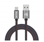 Tellur andmesidekaabel, USB-Micro USB-ks, 1m teksariidest