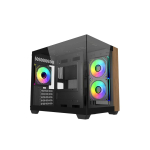 Case Elite 481 Wood 270&deg; Seamless Glass mATX