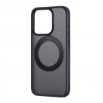Phone Case with Stand Baseus SkyRing 360&deg; for iP 15 +tempered-glass and cleaning kit (black)