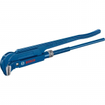 Bosch plumbing corner pipe wrench 90&deg; Professional 420mm, pipe / water pump pliers (blue, gripping jaw position 90&deg;)