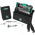Wera Bicycle Set 3 A, 2025, tool set black/green, 40-piece, including reversible bit ratchet, 1/4"